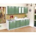 Bucatarie Zebra 2.6m MDF verde - frezare dreptunghi